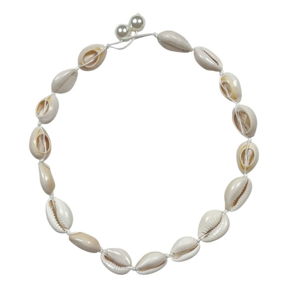 Y2K Cowrie Shell Choker Necklace - Picture 1 of 6